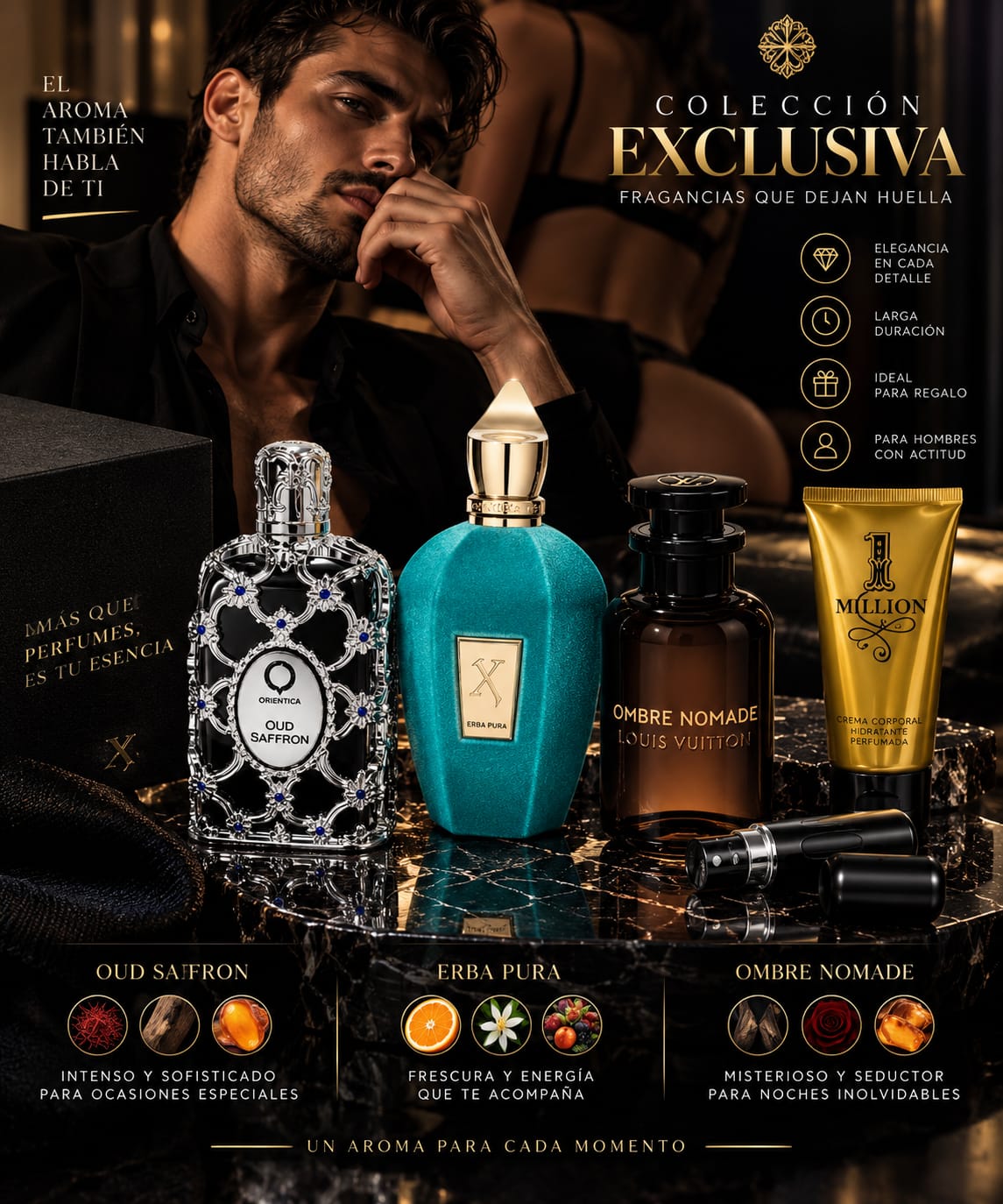 Perfumes Exclusivos Oud Saffron, Erba Pura & Hombre Nomade