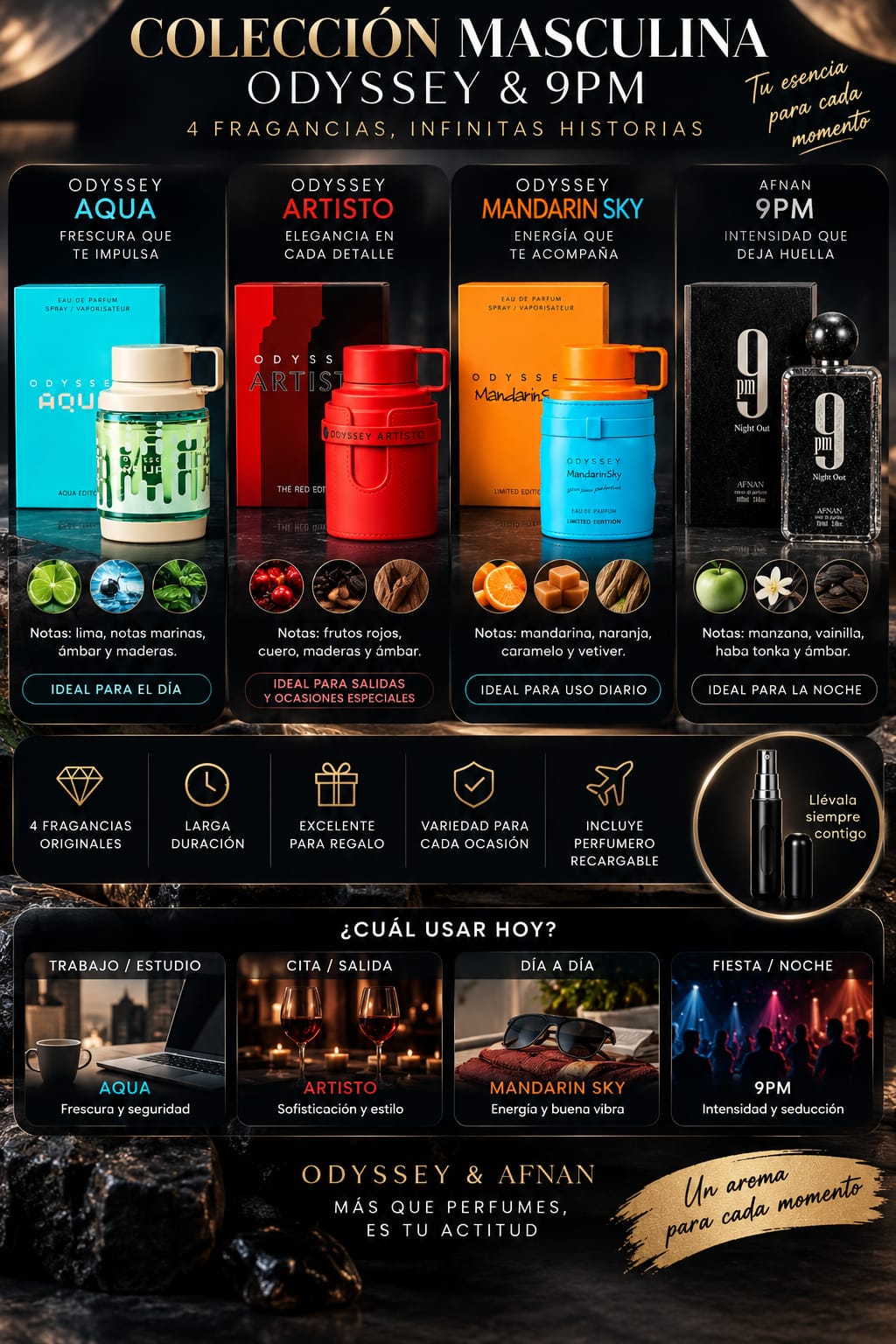 Colección Masculina Odyssey & 9PM