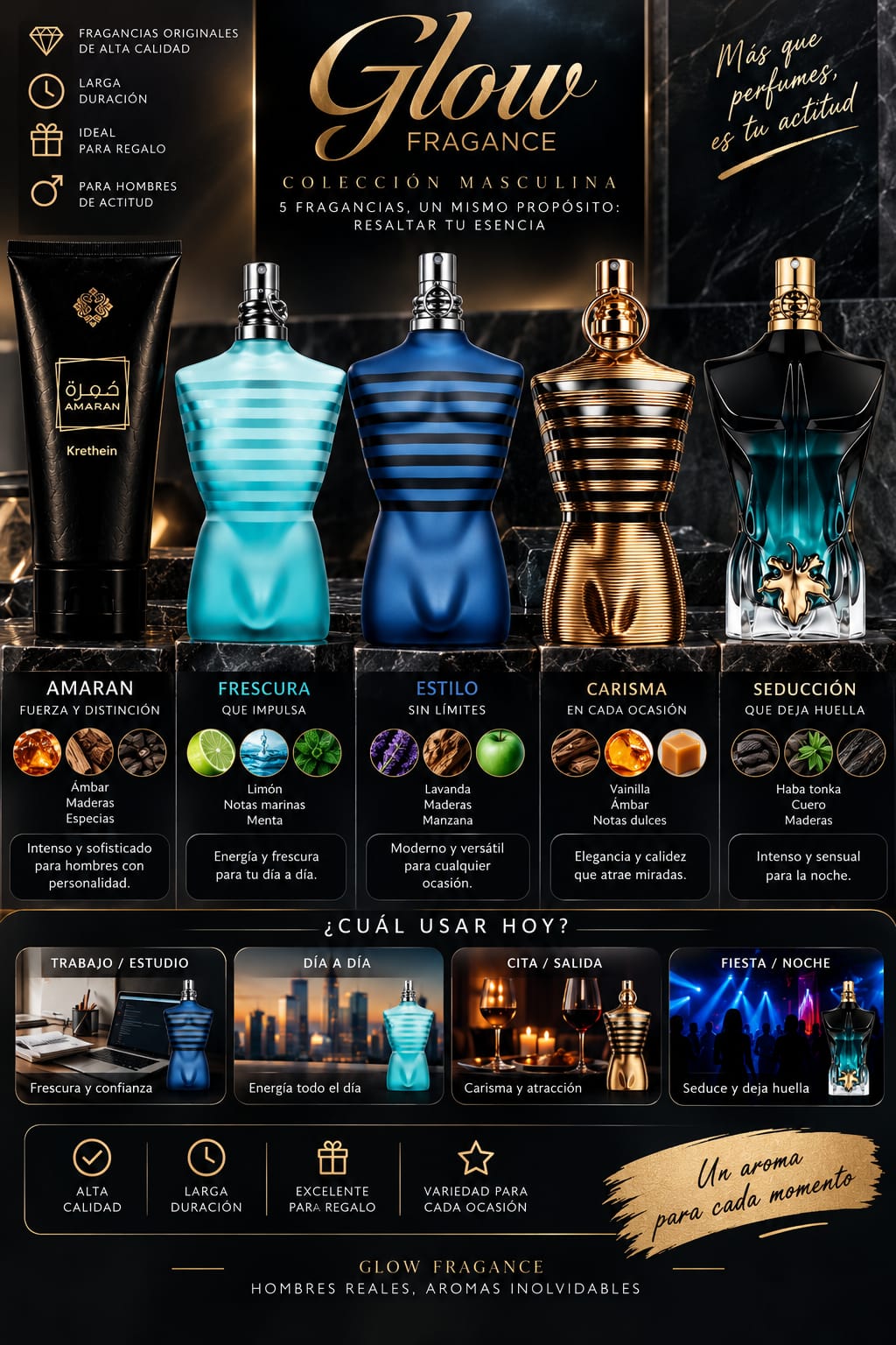 Colección Glow Fragance Hombre